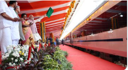 Started Tirupati Vande Bharat Express at Secunderabad Railway Station in Hyderabad