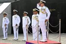 Vice Admiral Vineet McCarty takes command as Commandant of the Indian Naval Academy