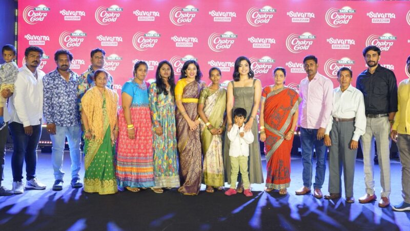 TATA TEA CHAKRA GOLD HOSTS GRAND FINALE OF SUVARNA AVAKASHAM CONTEST WITH RASHMIKA MANDANNA