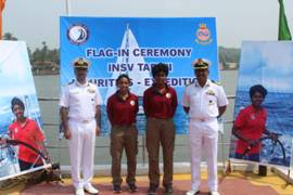 Two women naval officers return victorious after historic transoceanic expedition