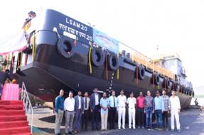 Launch of 6th Ammunition cum Torpedo cum Missile Barge