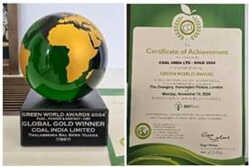 Coal India Ltd receives the prestigious Green World Award